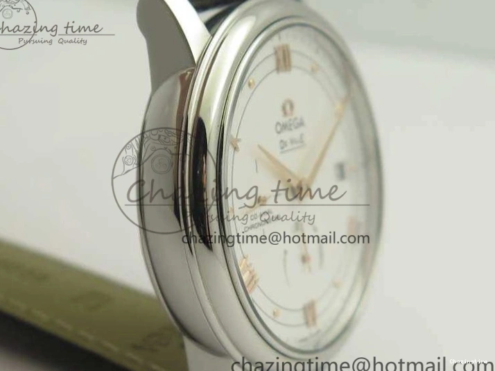 0107 De Ville Prestige Real Power Reserve SS TW 1:1 Best Edition White Dial RG Markers On Leather Strap A Thermal 8089